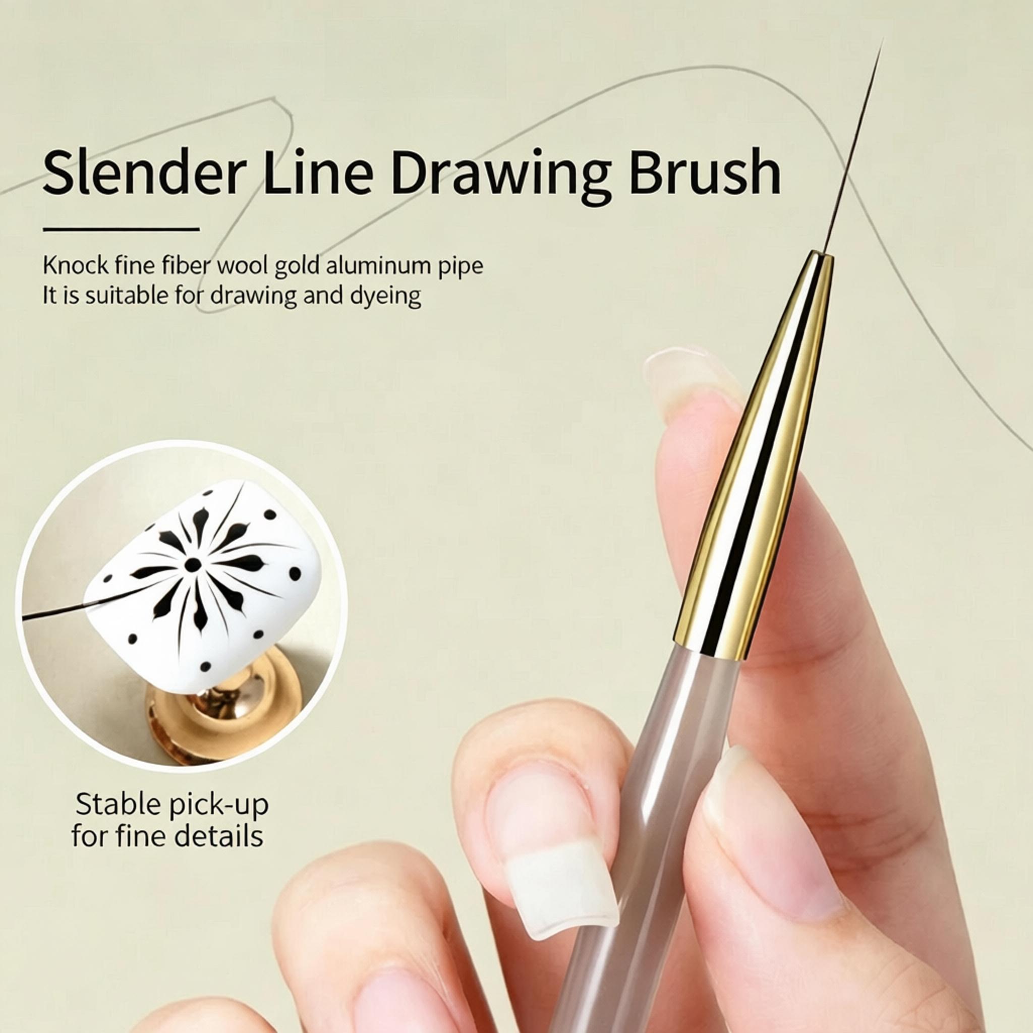 1/2/5Pcs Nail Art Liner Brush  - đánh giá và giá Detailing Brush Set